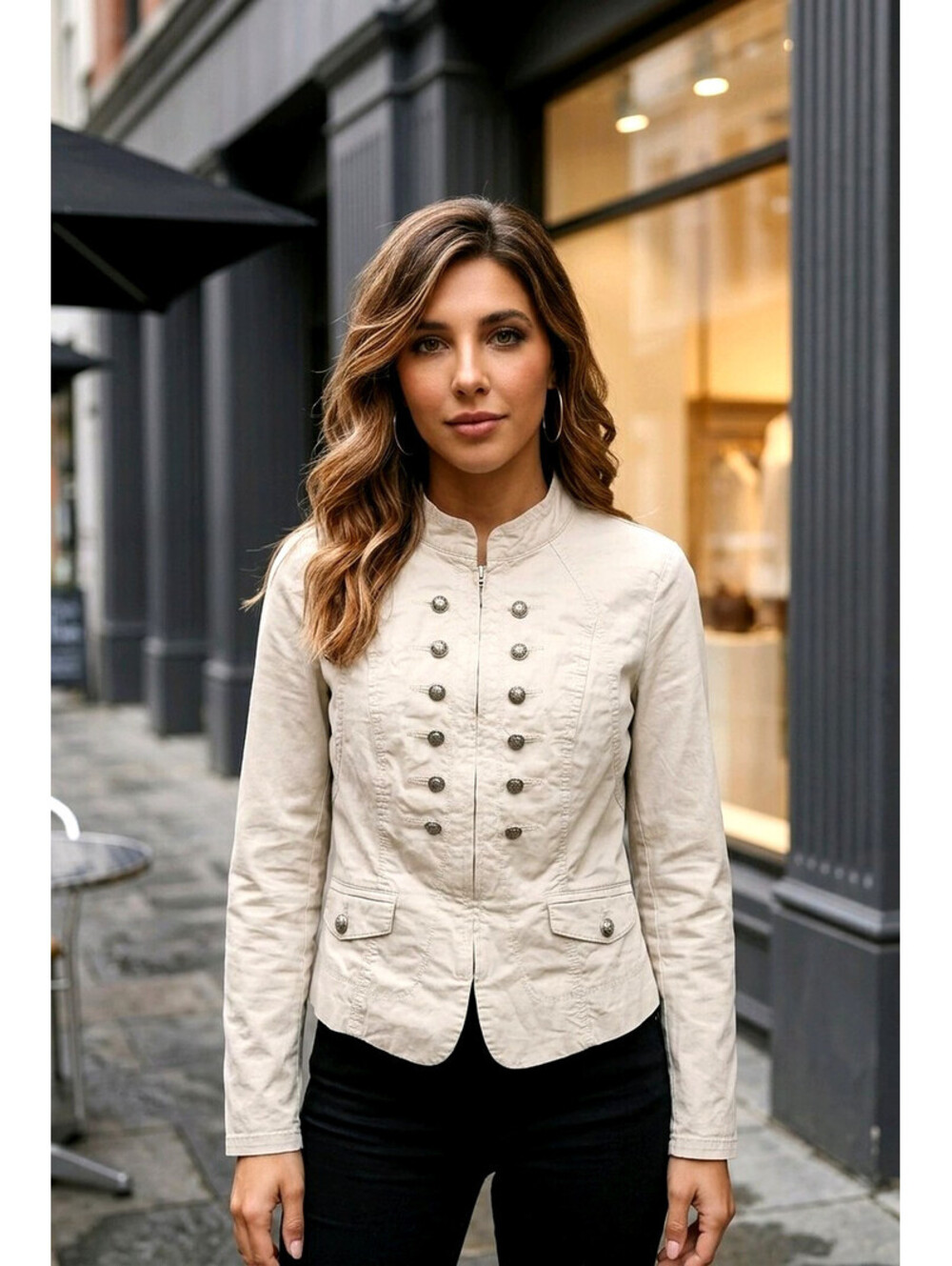 INC Concepts Women's Military Band Jacket sz Small